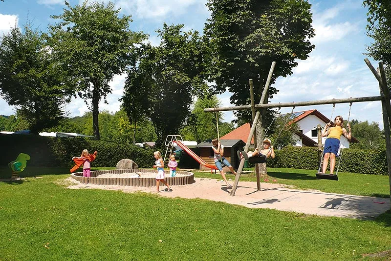 Kinderspielplatz auf dem Camping Park Hammelbach im Odenwald